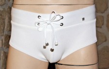 Slip de bain blanc taille S