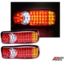 2x LED Arrière Feux Lampes 12v 5 Fonction Caravane Remorque Châssis Plateforme