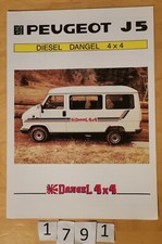 PEUGEOT J5 DIESEL DANGEL 4X4 Prospectus 4 pages Fr 1985?