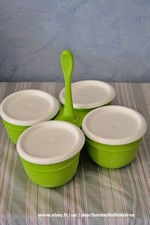 tupperware pop apéro 4 compartiments avec couvercles  chaque 250 ml