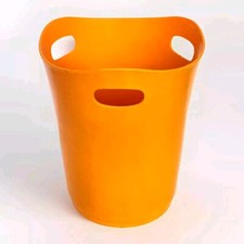 POUBELLE DE BUREAU VINTAGE ORANGE WEST GERMANY  DESIGN ROBERT WOHLFF 70's 