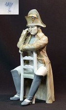 AA grand sujet Porcelaine fine capodimonté Napoléon Bonaparte assis 1.4kg33cm  