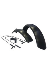 Paire De Garde-Boue Vélo FAT Bike 20'' Support Réglable 2 Tiges Noir ROTO