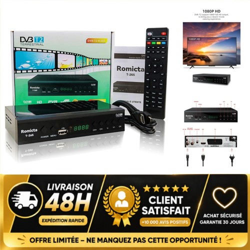 Décodeur tnt dvb - hd, dvb-t2/c