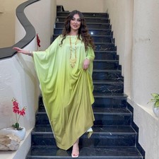 Robe Longue Musulmane Élégante Femme Kaftan Dubaï Abaya Modest Caftan Robe Fête