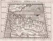 Afrique Maroc Algérie Tunisie Libye Carte De Ptolémée Magini 1617