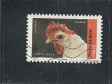 L5687 FRANCE timbre AUTOADHESIF N° 1397 de 2017 " poule de bresse  " oblitéré