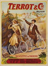 Poster ancien de Francisco TAMAGNO Terrot & Cie Dijon (22 x 30 cm)