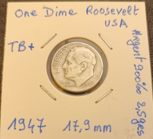 One dime 1947 usa - one,