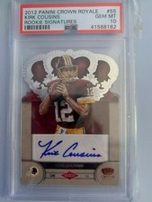 2012 Panini Crown Royale Kirk Cousins Rookie Signatures PSA 10