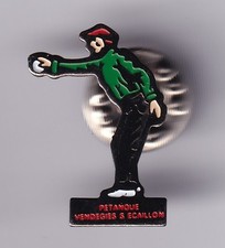 RARE PINS PIN'S .. SPORT PETANQUE JEUX DE BOULES CLUB VENDEGIES ECAILLON 59 ~GB