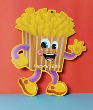 🍟 Plaque publicitaire vintage Fries Tôle Non Émaillée Dinner Restaurant 🔵