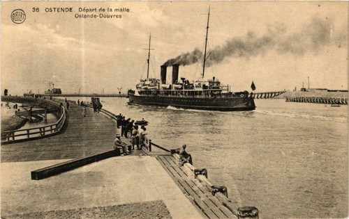 Cpa ostende depart de - depart,