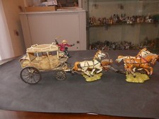 FIGURINE ELASTOLIN DILIGENCE 4 CHEVAUX DE L'OUEST