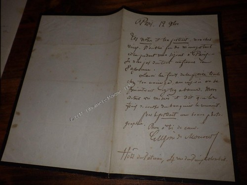 1870 lettre autographe - 1870.lettre,