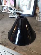 Ancien Abat-jour Émaillé Déflecteur De Lampe Industrielle 1920 Antique Lamp