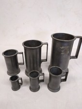 Ancienne Mesures En Étain / Choppes En Étain