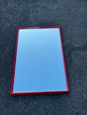Miroir mural rectangulaire avec cadre rouge 96 cm
