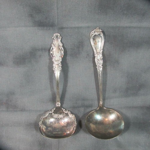 Pair antique rogers ladles - antique,