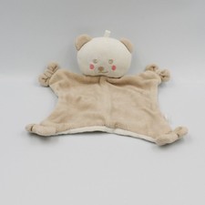 Doudou plat ours cocard beige