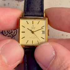 Tudor Date automatic 18k gold – Vintage square ref. 12018