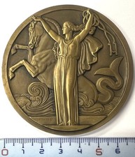 Médaille Compagnie Transatlantique French Line Normandie 1935 Boîte REF85616