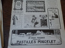 BROT miroir par Gus BOFA + PATEK + jumelles ZEISS pub papier ILLUSTRATION 1910