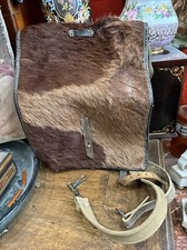 militaire armée suisse ancien sac a dos peau de vache