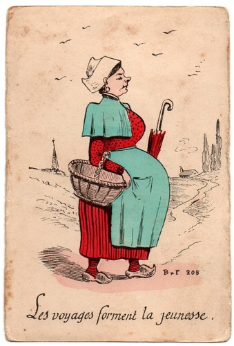 Cpa humoristique les - humoristique., voyages