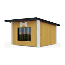 Chenil Extérieur Isolé Grotte Hiver Bois Maison à Chat 57x48cm M Farbe9