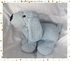 Doudou Peluche Chien Bleu Bouclettes Truffe Noir