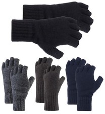 Lot de 2 gants thermiques sans doigts pour hommes