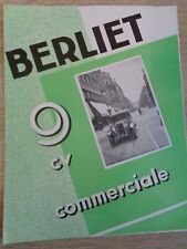 catalogue Berliet la 9 CV