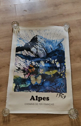 Lithographie entoilée dali - entoilée, de
