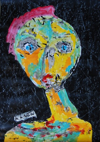 Art brut sur - papier, 42x49,4