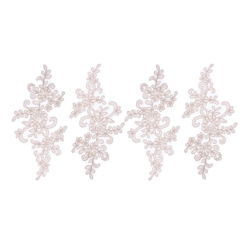 4pcs pour appliques dentelle - pour,