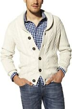 D - Gilet Cardigan Torsadé Coupe Droite Beige Vexon  Célio Taille XL