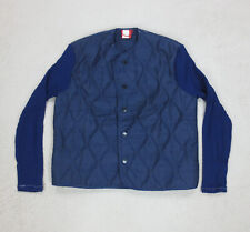 Gilet Travail Matelassé Vintage 80s Made in France Adolphe Lafont Femme XL Bleu