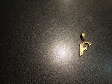 Pendentif Initiale Lettre F Plaque OR Neuf