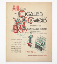 SUZANNE DE SAINTE-CROIX Cigales et Cigalons score music sheet french 1935 ENVOI