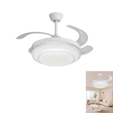 Ventilateur De Plafond Lumière Pale Scomparsa 96W Lustre Suspendu 50Cm SJ-195