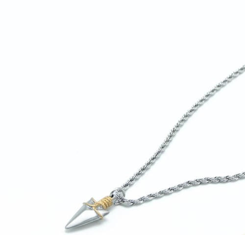 Collier pendentif bicolore - collier, or