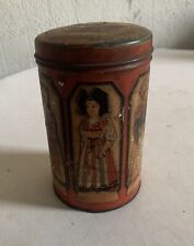 Ancienne Boîte Ronde En Tole Lithographie Chicorée Tenue Régionale