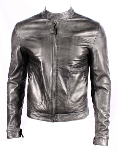 Veste biker cuir agneau - veste,
