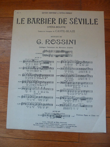 Barbier séville piano - barbier, de