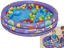 PISCINE GONFLABLE RONDE A BALLES POUR ENFANTS BESTWAY 101LT 102xH25 -52466  
