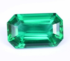 Naturel Vert Émeraude 13.25 CT Émeraude Coupe Agl Certifié Superbe Ample Gemme