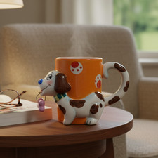 Mug Chien 3D Os Rose Tasse