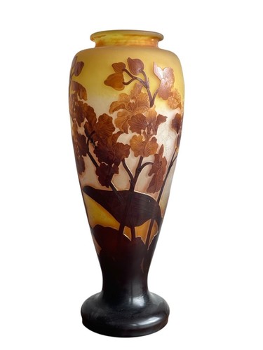 Gallé vase décor des - décor,