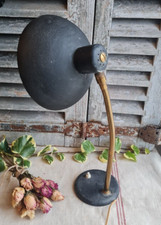 ANCIENNE LAMPE DE BUREAU ANNEE 50 NOIRE GRANULEUSE FLEXIBLE
